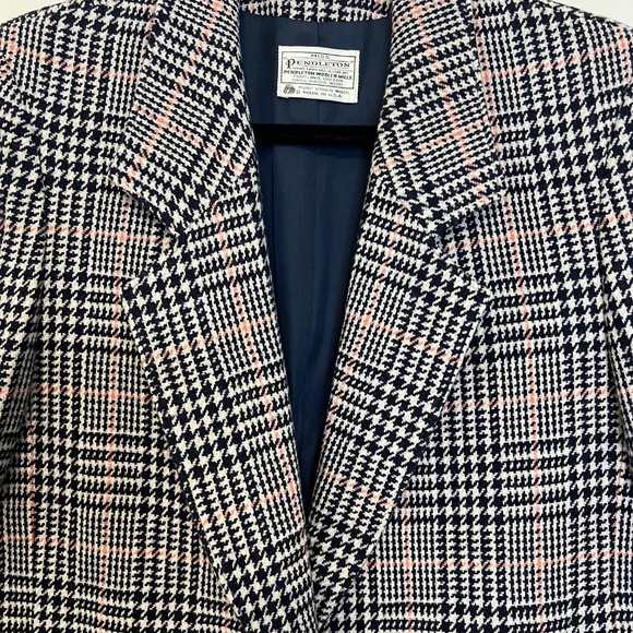 Vintage Pendleton Blazer Womens 10 Plaid Wool Smith College Tartan Made in USA - Picture 6 of 16